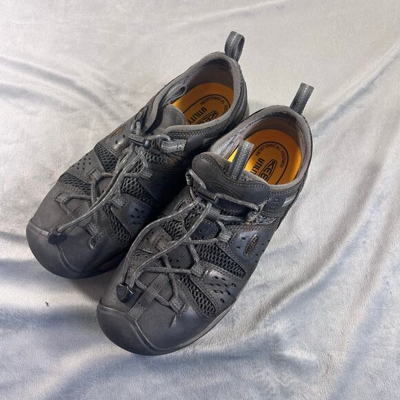 Keen Women's Leather Steel Toe Metatomical footbed Shoes size 9W - Picture 1 of 7